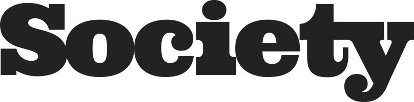 Logo Society noir de Grillé, marque de mots fléchés nouvelle génération créée par Louise et Dior